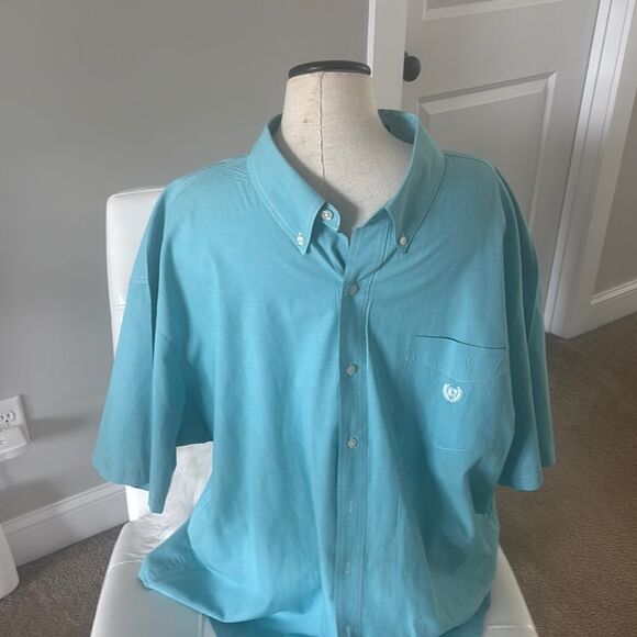 Chap’s Men's Blue Button-Down Shirt - Picture 1 of 5